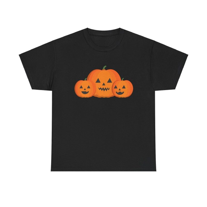 Cartoon Pumpkin Trio Unisex T-Shirt - Cute Spooky Jack-o-lanterns Halloween Fall Kids